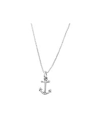 Sterling Silver Double Sided Faith Anchor Necklace