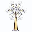 Swarovski Crystal & Gold Star Christmas Tree Topper / Ornament w/ Stand