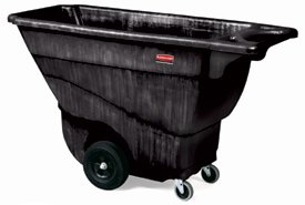 RUBBERMAID Manually Operated Structural Foam Tilt Trucks - Black