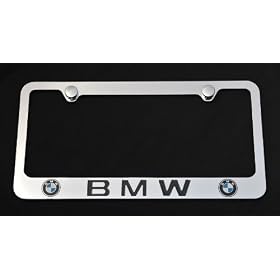 Buy 2 BMW LOGO on License Plate Frame Chrome, New. now!