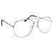 grinderPUNCH Aviator Clear Lens Glasses Fashion Eyewear Non-Prescription UV400 Gold