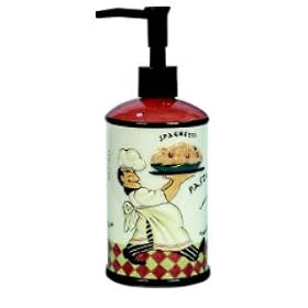 Fat Italian French Chef Soap Pump Lotion Kitchen Decor NEW