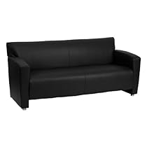 Big Sale Flash Furniture 222-3-BK-GG Hercules Majesty Series Black Leather Sofa