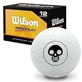 Black Skull Smile Wilson Maximum Novelty Golf Balls