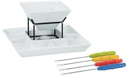 Trudeau Zen 8-Piece Stoneware Chocolate-Fondue Set