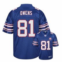 Terrell Owens Buffalo Bills #81 Replica Reebok NFL / AFL Anniversary Football Jersey (Blue)