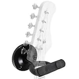 Guitar Wall Hanger - NEW Angled Holder with FREE retainer strap to secure the guitar