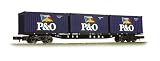 Graham Farish 373-455A 63ft Flat With Three 20ft Containers P&O