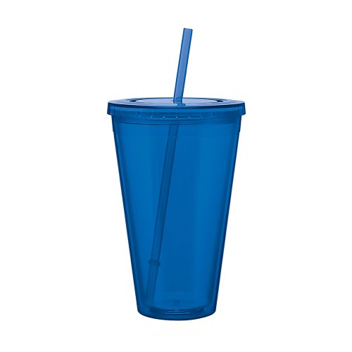 Eco To Go Cold Drink Tumbler - Double Wall -24oz. Capacity - Blue