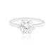 18k White Gold Plated Cubic Zirconia Round Solitaire Engagement Ring (2.35 carats)