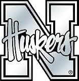 Nebraska Huskers Silver Auto Emblem