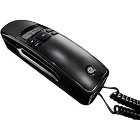 GE 29281FE1 Basic Corded Slimline Phone with CID (Black)