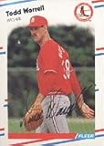 Todd Worrell, St. Louis Cardinals, 1988 Fleer Autographed Card