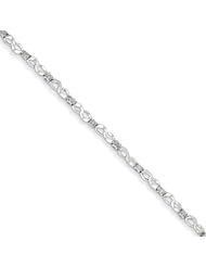 Sterling Silver Diamond Bracelet, Best Quality Free Gift Box Satisfaction Guaranteed