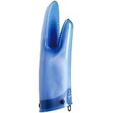 Mastrad A82303 Silicone Oven Mitt with Cotton Lining, Blue