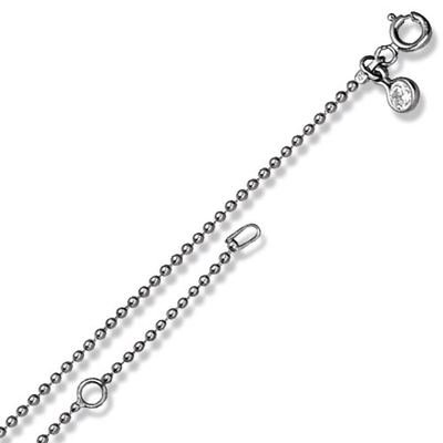 Schmuck-Pur Funkelnde Silber Fußkette mit Zirkonia-Behang