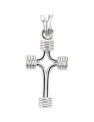 14K Yellow Gold 24.25X15.00 Tubular Cross