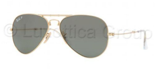 Ray Ban RB3479 Folding Aviator Sunglasses - 001/58 Arista (Crystal Green Polarized Lens) - 58mm Ray Ban RB3479 Folding Aviator Sunglasses - 001/58 Arista (Crystal Green Polarized Lens) - 58mm
