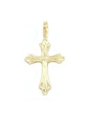 Cross Charm 14k Gold 14mm