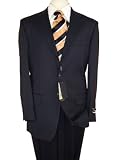 Hand Tailored Italian Merino Wool 150s Dark Navy Men Suit Comfortable Year Round Use Complete Jacket and Pants