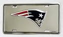 New England Patriots Reflective Steel License Plate