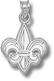 Louisiana-Lafayette Ragin' Cajuns Solid Sterling Silver Fleur De Lis 5/8'' Pendant
