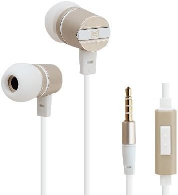 MORESOUND Modern In-Ear Headphone Build-In Single Push Integrated Microphone For iOS / Android Metal Housing Earphone Calm Gold