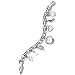 AK Anne Klein Women's  10-7605CHRM Swarovski Crystal Silver-Tone Charm Bracelet Watch