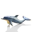 Single Brass Dolphin Sculpture or Paperweight