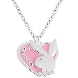 Officially Licensed PLAYBOY Pink HEART Rhinestone Necklace