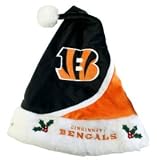 Cincinnati Bengals Color Block Santa Hat