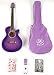 SX GRA1K CPP Purple Acoustic Guitar Package w/Carry Bag, Instructional DVD and Strap