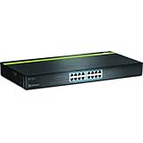 TRENDnet 16-Port 10/100 Mbps GREENnet PoE+ Switch Rack Mountable TPE-T160H