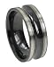 Zirconium Ring Black Ring with High Polish - 8mm Width