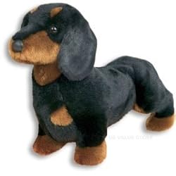 Plush Spats Black and Tan Dachshund Dog 14"