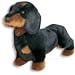 Plush Spats Black and Tan Dachshund Dog 14"