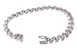 14K White Gold Diamond Cut San Marco Bracelet, 7.5, 8.0mm