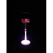 Fortune ProductsLG-6004 Lighted Champagne Real Glass, 2" Diameter x 10.3" Height, 10oz Capacity (Pack of 4)