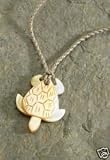 Hawaiian Necklace Mother of Pearl Carving Turtle