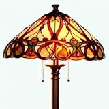 Jewel Bead Tiffany Floor Lamp (Honey/Green/Root Beer) (60.5 x 18)