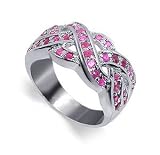 Sterling Silver Round Shaped Ruby Gemstone Polished Finish Band Ring Size 5.5, 6.5, 7, 7.5, 8, 9