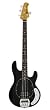 Ernie Ball Music Man Classic Collection StingRay 4 String Bass - Single Humbucker Black Finished Birdseye Maple Neck Black Pickguard