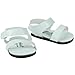White Doll Sandals, Doll Shoes Fits 18 Inch American Girl Dolls, Doll White Strap Sandals
