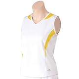 balle de Match Lisa-Marie Women's Tennis Top - White/Yellow - W05301-WG6