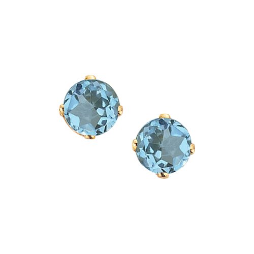 Gemstone Four Prong Stud