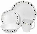 Corelle Livingware Geometric 16-Piece Dinnerware Set, Service for 4