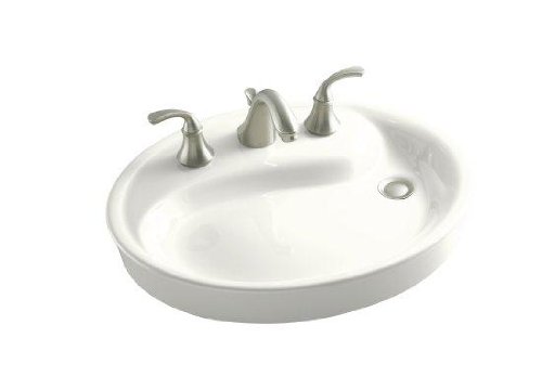 KOHLER K-2354-1-0 Yin Yang Wading Pool Lavatory with Single-Hole Faucet Drilling, White