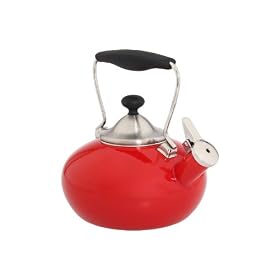 Buy Chantal Bridge 37-1LB RE Enamel on Steel Bridge Teakettle, Chili Red