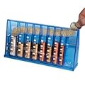 Euro M�nzsortierer Spardose - Sammeldose blau transparent - Sparschwein