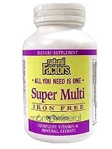 Super Multi Iron Free 90 Tablets by Natural Factors
